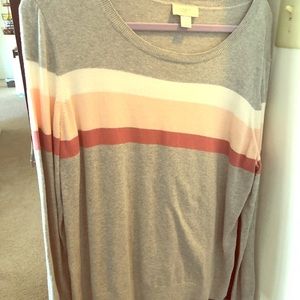 Sweater from loft with stripes across chest
